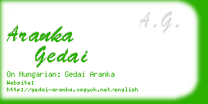 aranka gedai business card